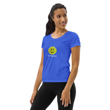 Load image into Gallery viewer, Hit Happy Royal Blue Women's Athletic T-shirt