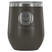 Load image into Gallery viewer, Hit Happy Tennis Wine Tumbler with Lid in Pewter
