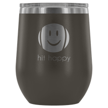 Load image into Gallery viewer, Hit Happy Tennis Wine Tumbler with Lid in Pewter
