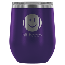 Load image into Gallery viewer, Hit Happy Tennis Wine Tumbler with Lid in Purple