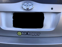 Load image into Gallery viewer, Black Hit Happy Tennis Car Magnet on a car bumper