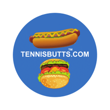 Load image into Gallery viewer, Funny Tennis Butt Decals - "Hotdog or Hamburger"