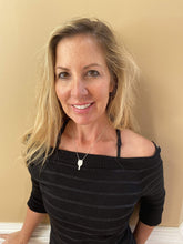 Load image into Gallery viewer, Woman wearing the Pickleball Paddle Pendant Necklace