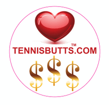 Load image into Gallery viewer, Funny Tennis Butt Decals - "Love or Money"