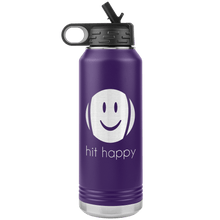 Load image into Gallery viewer, 32 oz Hit Happy Tennis Water Bottle in Purple
