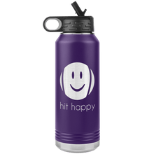 Load image into Gallery viewer, 32 oz Hit Happy Tennis Water Bottle in Purple