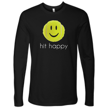 Load image into Gallery viewer, Black Hit Happy Tennis - Men's Long Sleeve T-Shirt