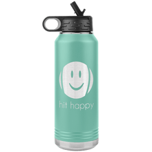Load image into Gallery viewer, 32 oz Hit Happy Tennis Water Bottle in Teal
