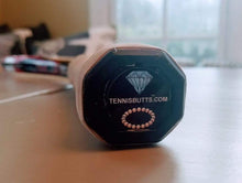 Load image into Gallery viewer, Funny Tennis Butt Decal - "Diamonds or Pearls" on the end of a tennis racquet