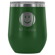 Load image into Gallery viewer, Hit Happy Tennis Wine Tumbler with Lid in Green