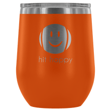 Load image into Gallery viewer, Hit Happy Tennis Wine Tumbler with Lid in Orange