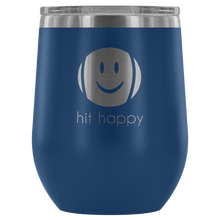 Load image into Gallery viewer, Hit Happy Tennis Wine Tumbler with Lid in Blue