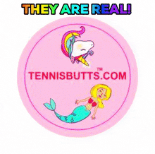Load image into Gallery viewer, Funny Tennis Butt Decals - "Unicorn or Mermaid"