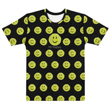 Load image into Gallery viewer, Front view of the Hit Happy All Over Print - Men's Black T-shirt