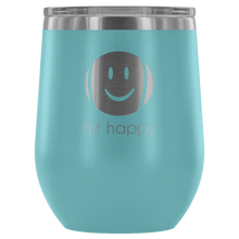 Load image into Gallery viewer, Hit Happy Tennis Wine Tumbler with Lid in Light Blue
