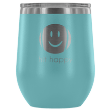 Load image into Gallery viewer, Hit Happy Tennis Wine Tumbler with Lid in Light Blue