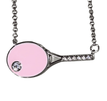 Load image into Gallery viewer, Sleek Tennis Racket Necklace