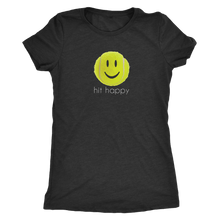 Load image into Gallery viewer, Black Hit Happy Tennis Women&#39;s Triblend T-Shirt
