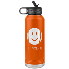 Load image into Gallery viewer, 32 oz Hit Happy Tennis Water Bottle in Orange