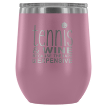 Load image into Gallery viewer, Tennis Wine Tumbler with Lid in Light Purple