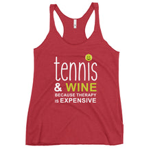 Load image into Gallery viewer, Tennis and Wine Women's Racerback Tank