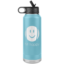 Load image into Gallery viewer, 32 oz Hit Happy Tennis Water Bottle in Light Blue