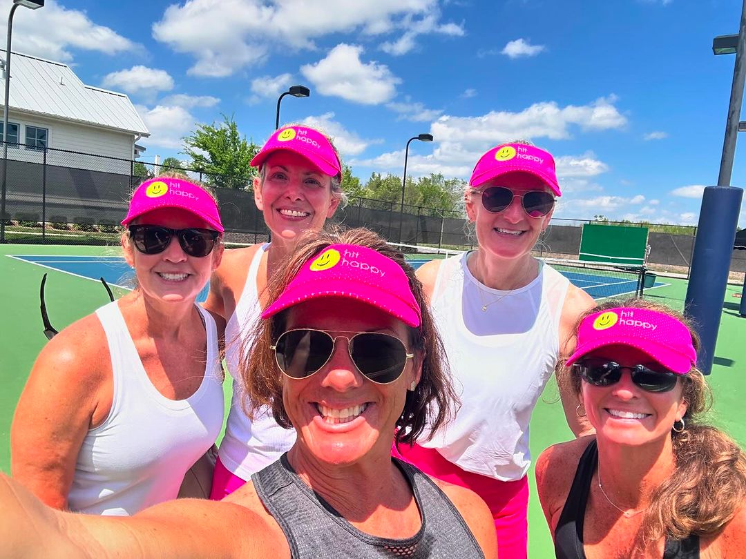 Hit Happy pink mesh tennis visor for women