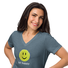 Load image into Gallery viewer, Hit Happy Women’s Relaxed V-Neck T-Shirt
