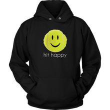 Load image into Gallery viewer, Black Hit Happy Tennis Hoodie
