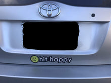 Load image into Gallery viewer, Black Hit Happy Tennis Car Magnet on a car bumper
