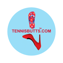 Load image into Gallery viewer, Funny Tennis Butt Decals - &quot;Flip Flops or Heels&quot;
