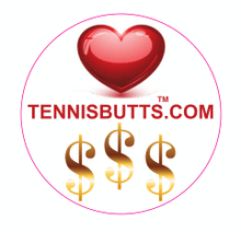 Load image into Gallery viewer, Funny Tennis Butt Decals - &quot;Love or Money&quot;
