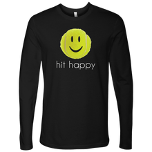 Load image into Gallery viewer, Black Hit Happy Tennis - Men&#39;s Long Sleeve T-Shirt
