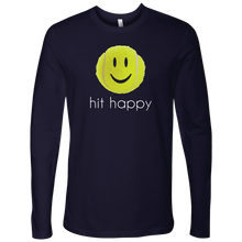 Load image into Gallery viewer, Midnight Navy Blue Hit Happy Tennis - Men&#39;s Long Sleeve T-Shirt
