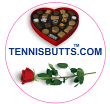 Load image into Gallery viewer, &quot;Roses or Chocolates&quot; Tennis Butt Decals
