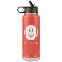 Load image into Gallery viewer, 32 oz Hit Happy Tennis Water Bottle in Coral
