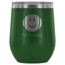 Load image into Gallery viewer, Hit Happy Tennis Wine Tumbler with Lid in Green
