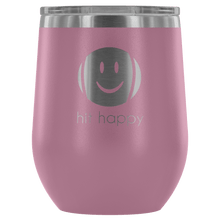 Load image into Gallery viewer, Hit Happy Tennis Wine Tumbler with Lid in Light Purple

