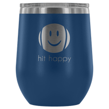 Load image into Gallery viewer, Hit Happy Tennis Wine Tumbler with Lid in Blue
