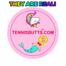 Load image into Gallery viewer, Funny Tennis Butt Decals - &quot;Unicorns or Mermaids&quot;
