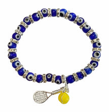 Load image into Gallery viewer, Tennis Karma Bracelet in dark blue
