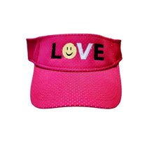 Load image into Gallery viewer, Pink "LOVE Tennis" Mesh Visor
