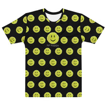 Load image into Gallery viewer, Front view of the Hit Happy All Over Print - Men&#39;s Black T-shirt
