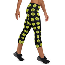 Load image into Gallery viewer, Right side view of the Hit Happy Tennis Capri Leggings
