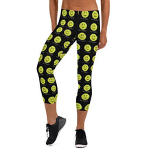 Load image into Gallery viewer, Front view of the Hit Happy Tennis Capri Leggings
