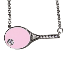 Load image into Gallery viewer, Sleek Tennis Racket Necklace

