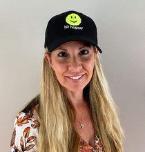 Load image into Gallery viewer, Woman wearing the Black Hit Happy Tennis Baseball Style Hat
