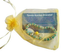 Load image into Gallery viewer, The Tennis Karma Bracelet in an elegant gift bag
