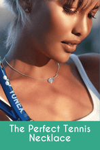 Load image into Gallery viewer, Woman wearing the Perfect Tennis Necklace
