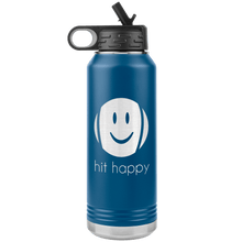 Load image into Gallery viewer, 32 oz Hit Happy Tennis Water Bottle in Blue
